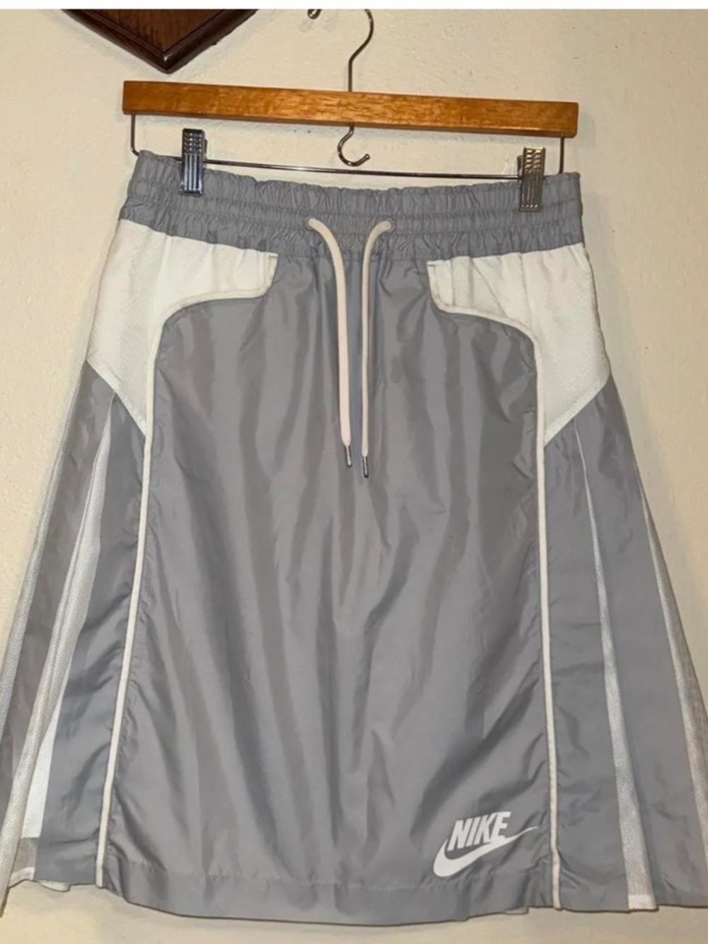 Sacai x Nike Pleated Gray Skirt Small Medium Pockets Sporty Y2K